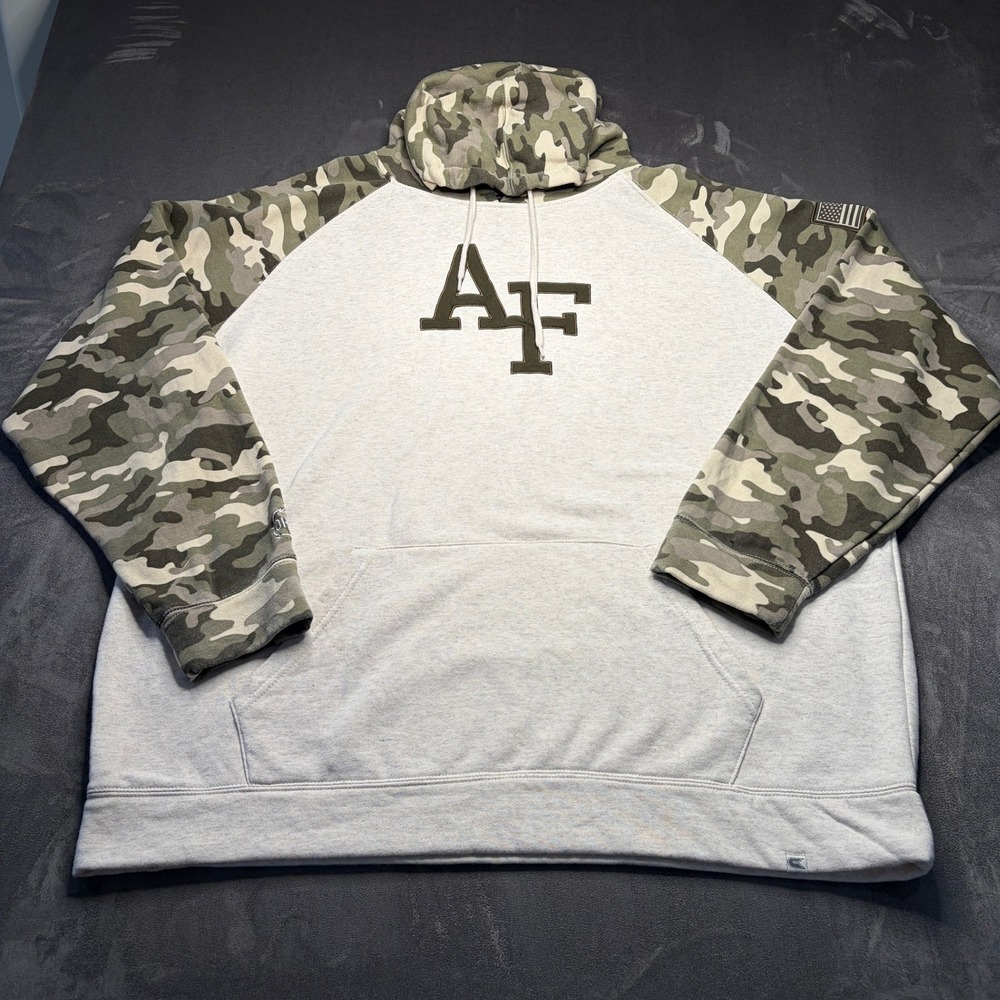 Colosseum Sweatshirt Mens 3XL Air Force Falcons OHT Military Camo Hoodie USAF